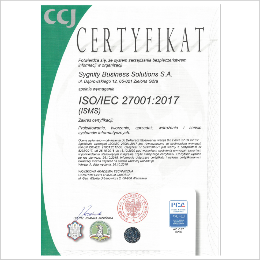 nowoczesne orogramowanie, certyfikat ISO